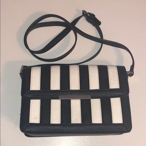 Charming Charlie black and white shoulder bag